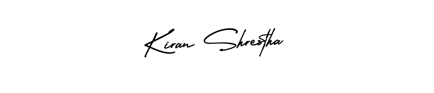 It looks lik you need a new signature style for name Kiran Shrestha. Design unique handwritten (AmerikaSignatureDemo-Regular) signature with our free signature maker in just a few clicks. Kiran Shrestha signature style 3 images and pictures png
