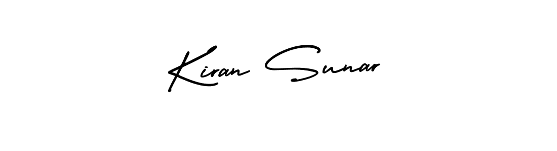 How to make Kiran Sunar name signature. Use AmerikaSignatureDemo-Regular style for creating short signs online. This is the latest handwritten sign. Kiran Sunar signature style 3 images and pictures png