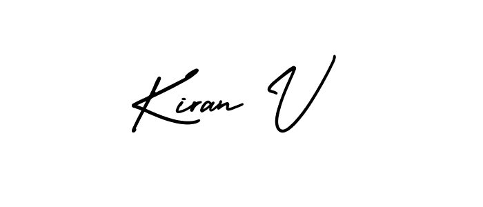 How to make Kiran V signature? AmerikaSignatureDemo-Regular is a professional autograph style. Create handwritten signature for Kiran V name. Kiran V signature style 3 images and pictures png