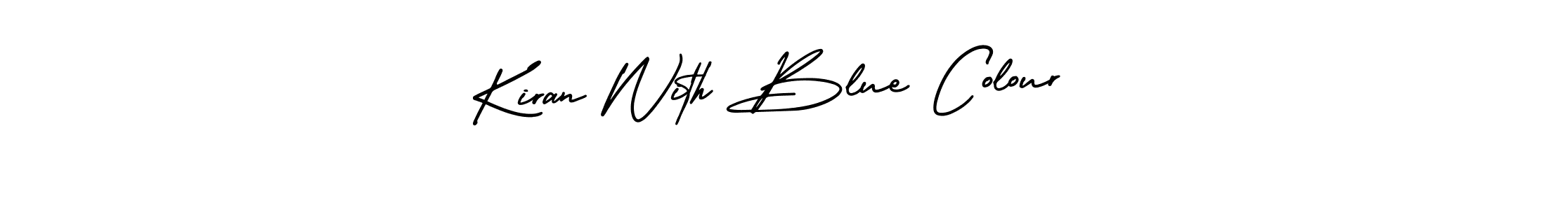 Design your own signature with our free online signature maker. With this signature software, you can create a handwritten (AmerikaSignatureDemo-Regular) signature for name Kiran With Blue Colour. Kiran With Blue Colour signature style 3 images and pictures png
