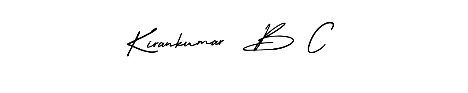 How to make Kirankumar  B C name signature. Use AmerikaSignatureDemo-Regular style for creating short signs online. This is the latest handwritten sign. Kirankumar  B C signature style 3 images and pictures png