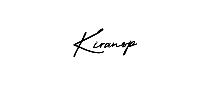 The best way (AmerikaSignatureDemo-Regular) to make a short signature is to pick only two or three words in your name. The name Kiransp include a total of six letters. For converting this name. Kiransp signature style 3 images and pictures png