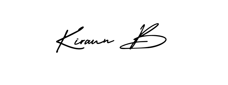 Kiraun B stylish signature style. Best Handwritten Sign (AmerikaSignatureDemo-Regular) for my name. Handwritten Signature Collection Ideas for my name Kiraun B. Kiraun B signature style 3 images and pictures png