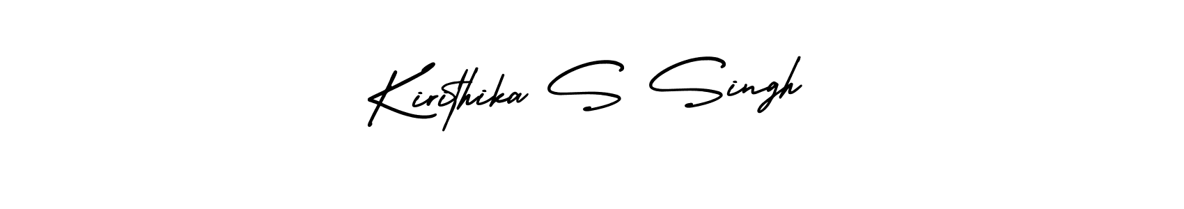 Create a beautiful signature design for name Kirithika S Singh. With this signature (AmerikaSignatureDemo-Regular) fonts, you can make a handwritten signature for free. Kirithika S Singh signature style 3 images and pictures png