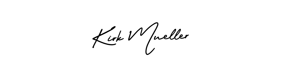 The best way (AmerikaSignatureDemo-Regular) to make a short signature is to pick only two or three words in your name. The name Kirk Mueller include a total of six letters. For converting this name. Kirk Mueller signature style 3 images and pictures png
