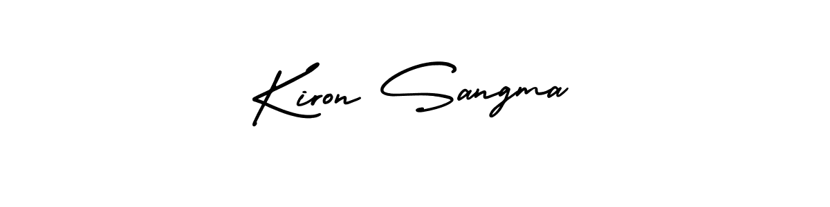 Design your own signature with our free online signature maker. With this signature software, you can create a handwritten (AmerikaSignatureDemo-Regular) signature for name Kiron Sangma. Kiron Sangma signature style 3 images and pictures png