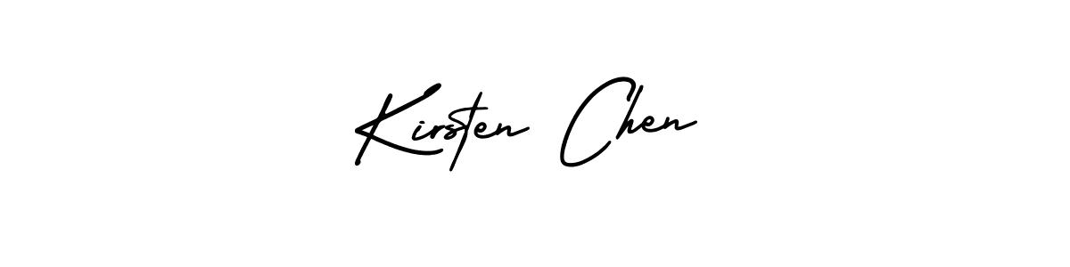 Kirsten Chen stylish signature style. Best Handwritten Sign (AmerikaSignatureDemo-Regular) for my name. Handwritten Signature Collection Ideas for my name Kirsten Chen. Kirsten Chen signature style 3 images and pictures png