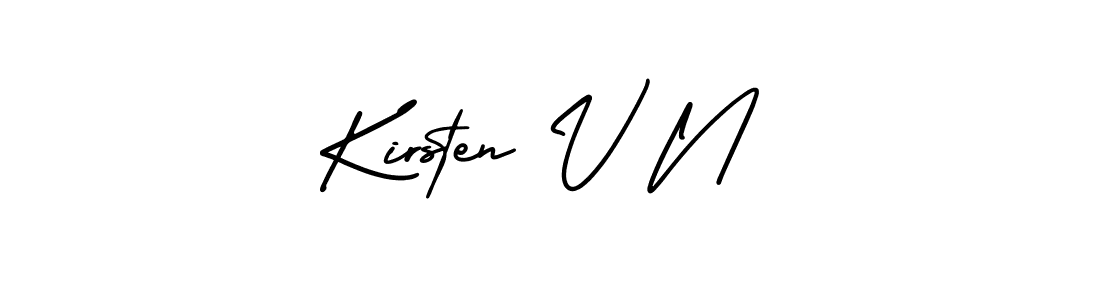 if you are searching for the best signature style for your name Kirsten V N. so please give up your signature search. here we have designed multiple signature styles  using AmerikaSignatureDemo-Regular. Kirsten V N signature style 3 images and pictures png
