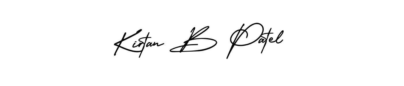 Make a beautiful signature design for name Kirtan B Patel. With this signature (AmerikaSignatureDemo-Regular) style, you can create a handwritten signature for free. Kirtan B Patel signature style 3 images and pictures png