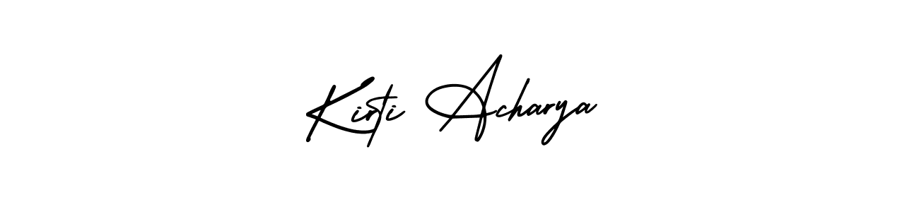 How to make Kirti Acharya signature? AmerikaSignatureDemo-Regular is a professional autograph style. Create handwritten signature for Kirti Acharya name. Kirti Acharya signature style 3 images and pictures png