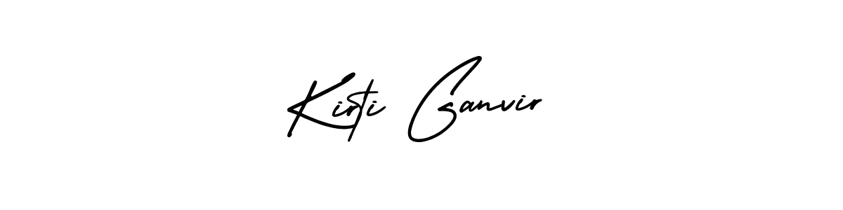 Make a short Kirti Ganvir signature style. Manage your documents anywhere anytime using AmerikaSignatureDemo-Regular. Create and add eSignatures, submit forms, share and send files easily. Kirti Ganvir signature style 3 images and pictures png