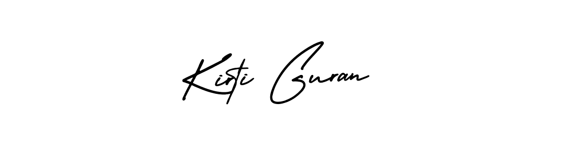 It looks lik you need a new signature style for name Kirti Guran. Design unique handwritten (AmerikaSignatureDemo-Regular) signature with our free signature maker in just a few clicks. Kirti Guran signature style 3 images and pictures png