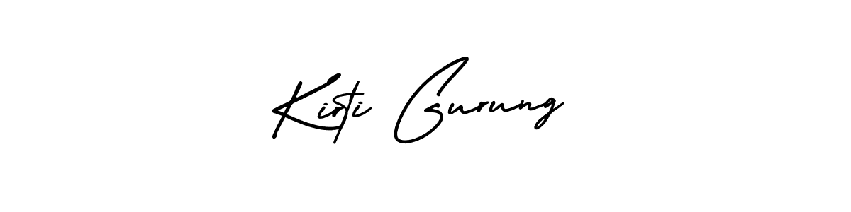 Also we have Kirti Gurung name is the best signature style. Create professional handwritten signature collection using AmerikaSignatureDemo-Regular autograph style. Kirti Gurung signature style 3 images and pictures png