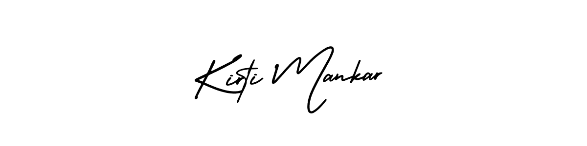 Create a beautiful signature design for name Kirti Mankar. With this signature (AmerikaSignatureDemo-Regular) fonts, you can make a handwritten signature for free. Kirti Mankar signature style 3 images and pictures png