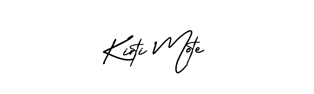 How to make Kirti Mote name signature. Use AmerikaSignatureDemo-Regular style for creating short signs online. This is the latest handwritten sign. Kirti Mote signature style 3 images and pictures png