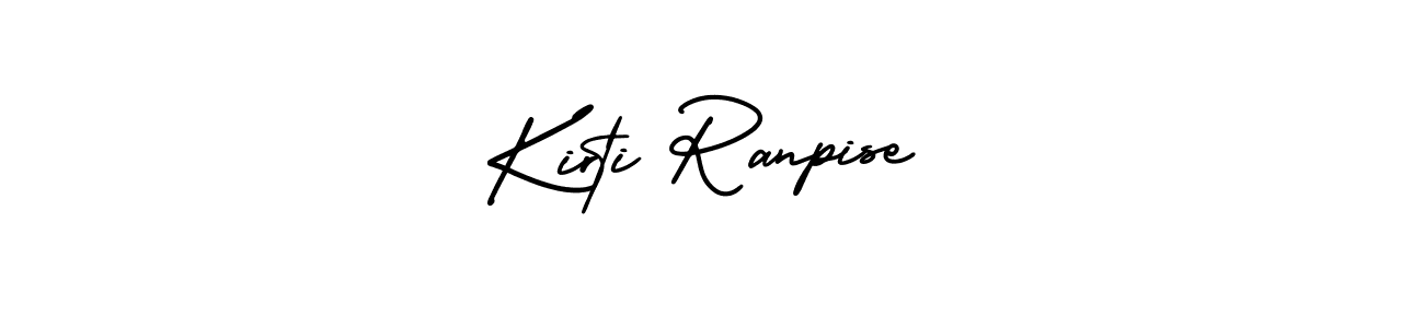 How to make Kirti Ranpise name signature. Use AmerikaSignatureDemo-Regular style for creating short signs online. This is the latest handwritten sign. Kirti Ranpise signature style 3 images and pictures png