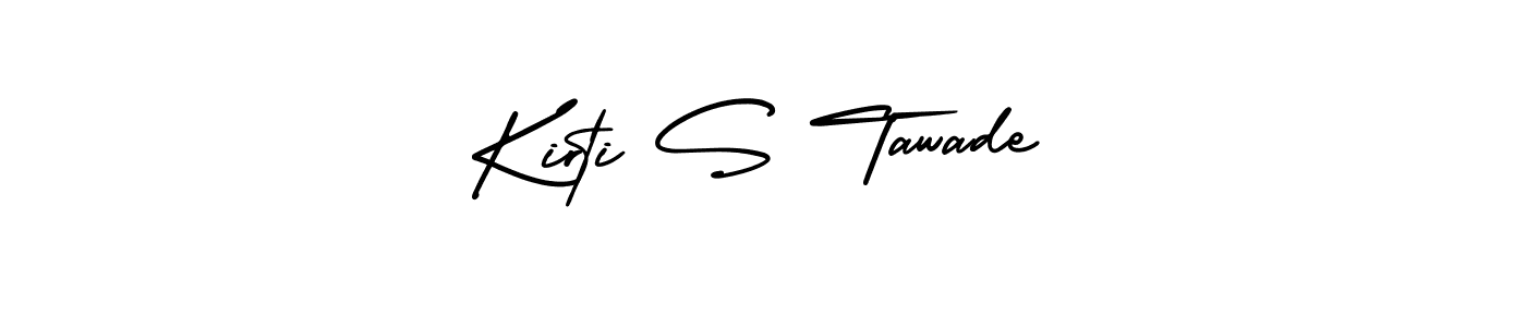 Kirti S Tawade stylish signature style. Best Handwritten Sign (AmerikaSignatureDemo-Regular) for my name. Handwritten Signature Collection Ideas for my name Kirti S Tawade. Kirti S Tawade signature style 3 images and pictures png