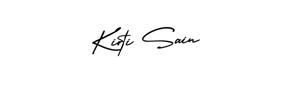 You should practise on your own different ways (AmerikaSignatureDemo-Regular) to write your name (Kirti Sain) in signature. don't let someone else do it for you. Kirti Sain signature style 3 images and pictures png
