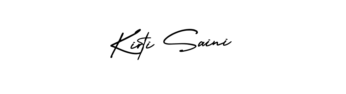 You should practise on your own different ways (AmerikaSignatureDemo-Regular) to write your name (Kirti Saini) in signature. don't let someone else do it for you. Kirti Saini signature style 3 images and pictures png