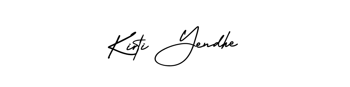 AmerikaSignatureDemo-Regular is a professional signature style that is perfect for those who want to add a touch of class to their signature. It is also a great choice for those who want to make their signature more unique. Get Kirti Yendhe name to fancy signature for free. Kirti Yendhe signature style 3 images and pictures png