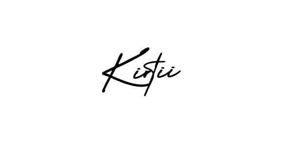 How to make Kirtii name signature. Use AmerikaSignatureDemo-Regular style for creating short signs online. This is the latest handwritten sign. Kirtii signature style 3 images and pictures png