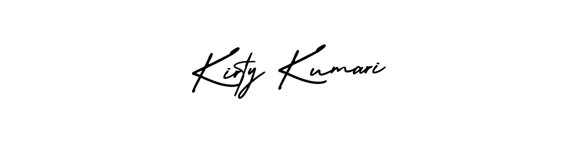 The best way (AmerikaSignatureDemo-Regular) to make a short signature is to pick only two or three words in your name. The name Kirty Kumari include a total of six letters. For converting this name. Kirty Kumari signature style 3 images and pictures png