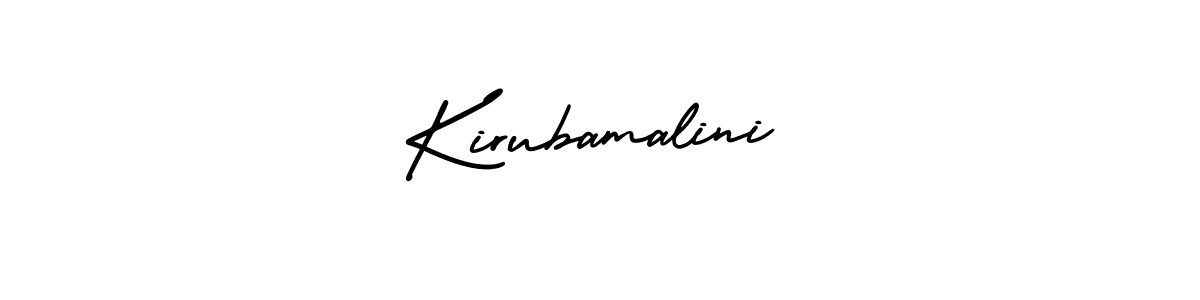 How to Draw Kirubamalini signature style? AmerikaSignatureDemo-Regular is a latest design signature styles for name Kirubamalini. Kirubamalini signature style 3 images and pictures png