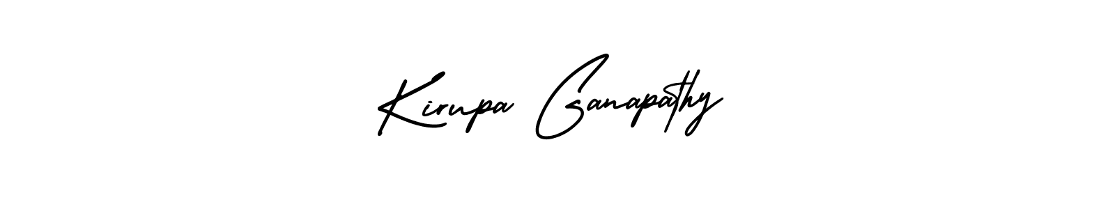 Use a signature maker to create a handwritten signature online. With this signature software, you can design (AmerikaSignatureDemo-Regular) your own signature for name Kirupa Ganapathy. Kirupa Ganapathy signature style 3 images and pictures png