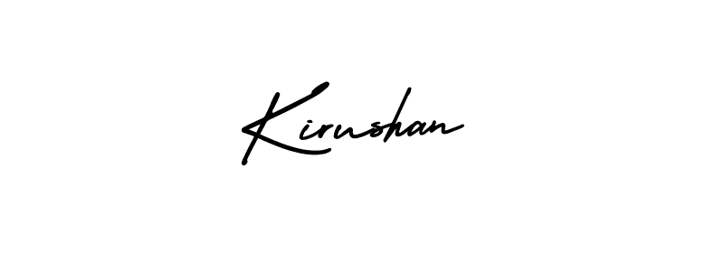 You should practise on your own different ways (AmerikaSignatureDemo-Regular) to write your name (Kirushan) in signature. don't let someone else do it for you. Kirushan signature style 3 images and pictures png