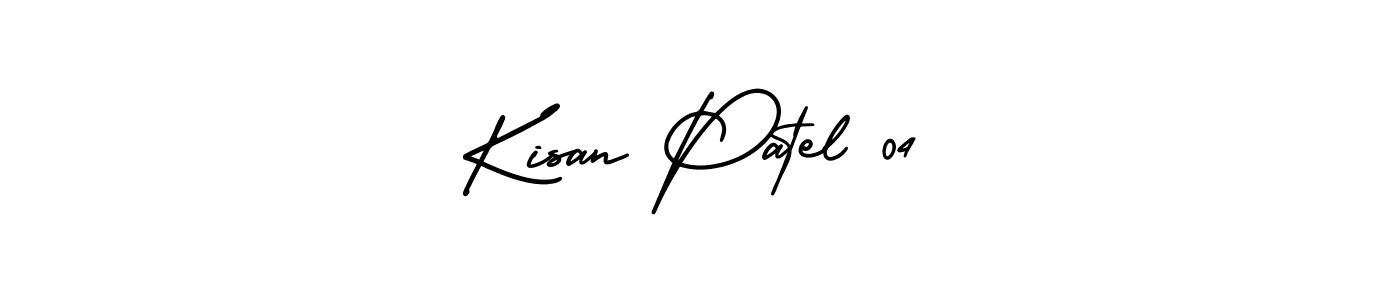 How to make Kisan Patel 04 signature? AmerikaSignatureDemo-Regular is a professional autograph style. Create handwritten signature for Kisan Patel 04 name. Kisan Patel 04 signature style 3 images and pictures png