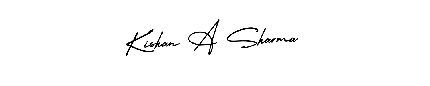 Also You can easily find your signature by using the search form. We will create Kishan A Sharma name handwritten signature images for you free of cost using AmerikaSignatureDemo-Regular sign style. Kishan A Sharma signature style 3 images and pictures png