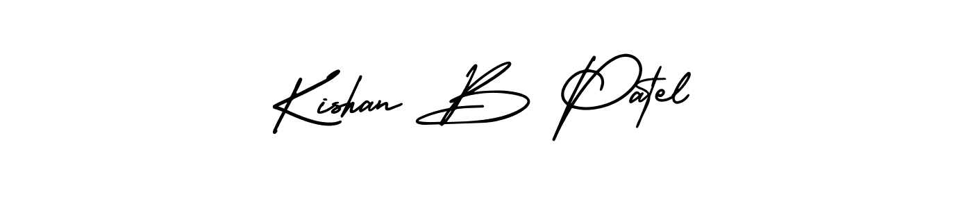 How to make Kishan B Patel name signature. Use AmerikaSignatureDemo-Regular style for creating short signs online. This is the latest handwritten sign. Kishan B Patel signature style 3 images and pictures png