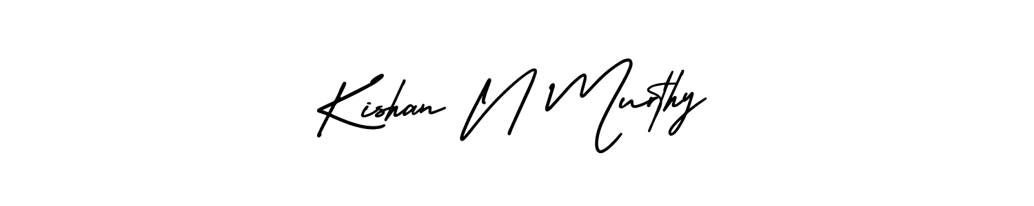 Design your own signature with our free online signature maker. With this signature software, you can create a handwritten (AmerikaSignatureDemo-Regular) signature for name Kishan N Murthy. Kishan N Murthy signature style 3 images and pictures png