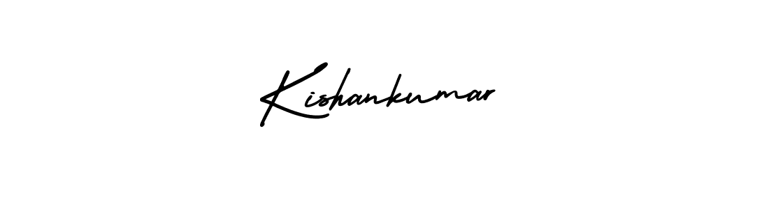 How to make Kishankumar name signature. Use AmerikaSignatureDemo-Regular style for creating short signs online. This is the latest handwritten sign. Kishankumar signature style 3 images and pictures png