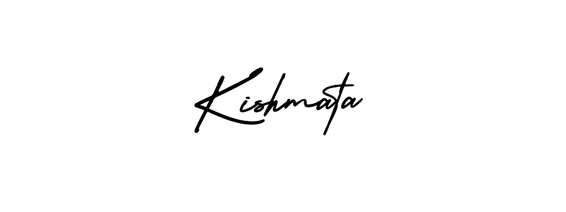 How to make Kishmata signature? AmerikaSignatureDemo-Regular is a professional autograph style. Create handwritten signature for Kishmata name. Kishmata signature style 3 images and pictures png