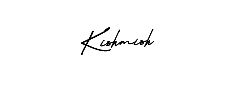 You should practise on your own different ways (AmerikaSignatureDemo-Regular) to write your name (Kishmish) in signature. don't let someone else do it for you. Kishmish signature style 3 images and pictures png