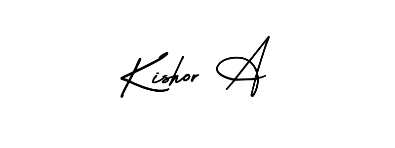 Also we have Kishor A name is the best signature style. Create professional handwritten signature collection using AmerikaSignatureDemo-Regular autograph style. Kishor A signature style 3 images and pictures png
