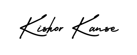 A dynamic signature style for Kishor Kanse using AmerikaSignatureDemo-Regular script. Designed to look authentic, handwritten, and professional. Kishor Kanse signature style 3 images and pictures png