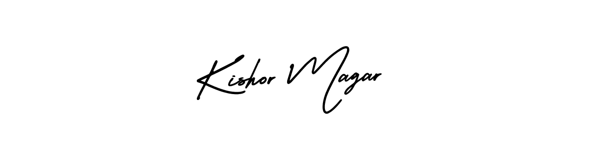 It looks lik you need a new signature style for name Kishor Magar. Design unique handwritten (AmerikaSignatureDemo-Regular) signature with our free signature maker in just a few clicks. Kishor Magar signature style 3 images and pictures png