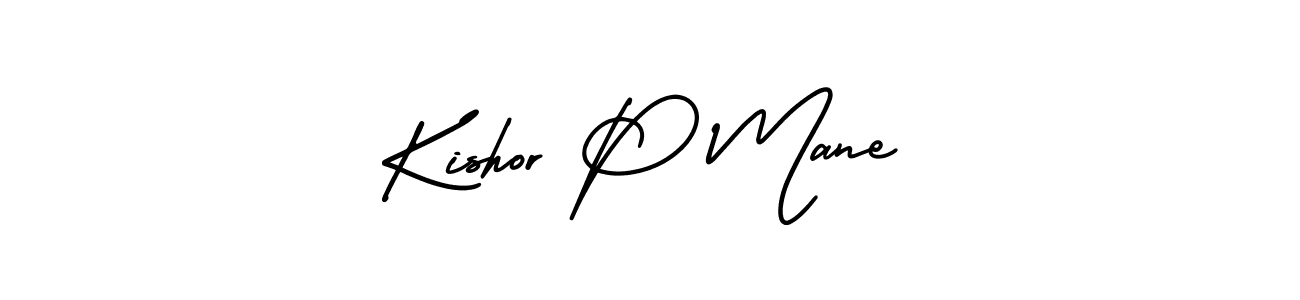 It looks lik you need a new signature style for name Kishor P Mane. Design unique handwritten (AmerikaSignatureDemo-Regular) signature with our free signature maker in just a few clicks. Kishor P Mane signature style 3 images and pictures png