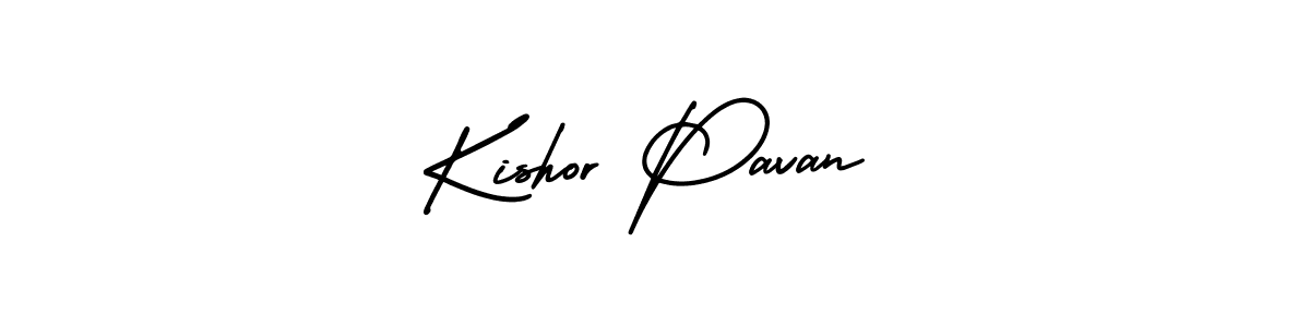 Use a signature maker to create a handwritten signature online. With this signature software, you can design (AmerikaSignatureDemo-Regular) your own signature for name Kishor Pavan. Kishor Pavan signature style 3 images and pictures png