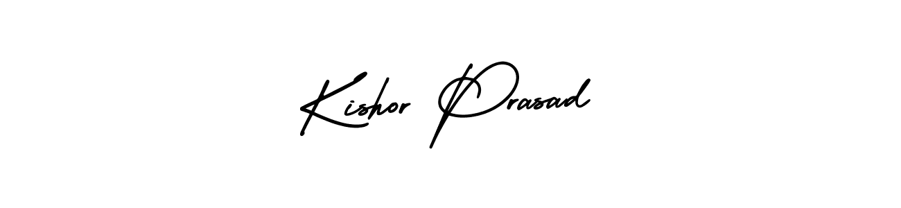 This is the best signature style for the Kishor Prasad name. Also you like these signature font (AmerikaSignatureDemo-Regular). Mix name signature. Kishor Prasad signature style 3 images and pictures png