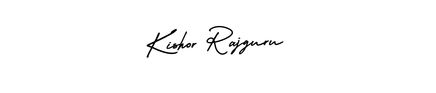 This is the best signature style for the Kishor Rajguru name. Also you like these signature font (AmerikaSignatureDemo-Regular). Mix name signature. Kishor Rajguru signature style 3 images and pictures png