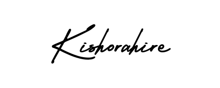 Create a personalized artistic stamp with Kishorahire in AmerikaSignatureDemo-Regular font. Perfect for visual artists, designers, and influencers. Kishorahire signature style 3 images and pictures png