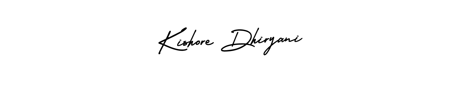 How to make Kishore Dhiryani name signature. Use AmerikaSignatureDemo-Regular style for creating short signs online. This is the latest handwritten sign. Kishore Dhiryani signature style 3 images and pictures png