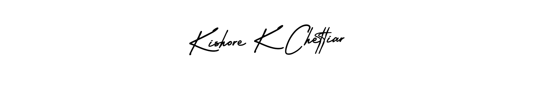 Make a beautiful signature design for name Kishore K Chettiar. With this signature (AmerikaSignatureDemo-Regular) style, you can create a handwritten signature for free. Kishore K Chettiar signature style 3 images and pictures png