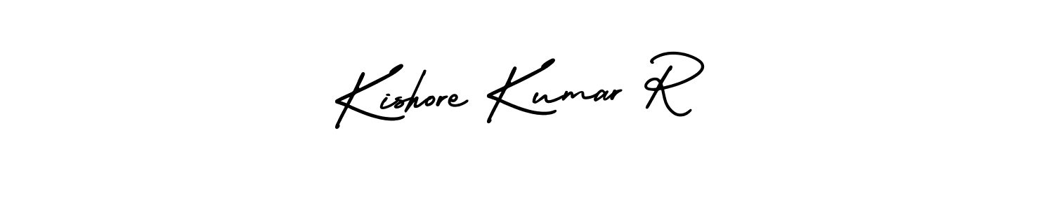 It looks lik you need a new signature style for name Kishore Kumar R. Design unique handwritten (AmerikaSignatureDemo-Regular) signature with our free signature maker in just a few clicks. Kishore Kumar R signature style 3 images and pictures png