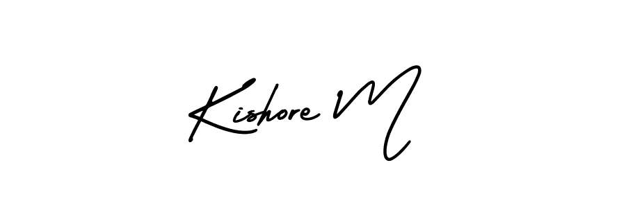Also You can easily find your signature by using the search form. We will create Kishore M name handwritten signature images for you free of cost using AmerikaSignatureDemo-Regular sign style. Kishore M signature style 3 images and pictures png