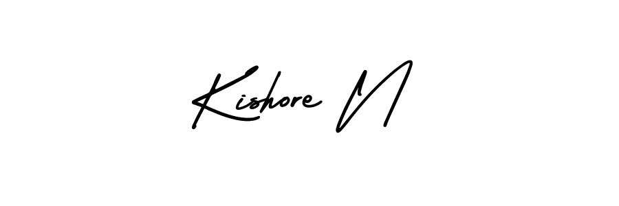 Make a beautiful signature design for name Kishore N. Use this online signature maker to create a handwritten signature for free. Kishore N signature style 3 images and pictures png