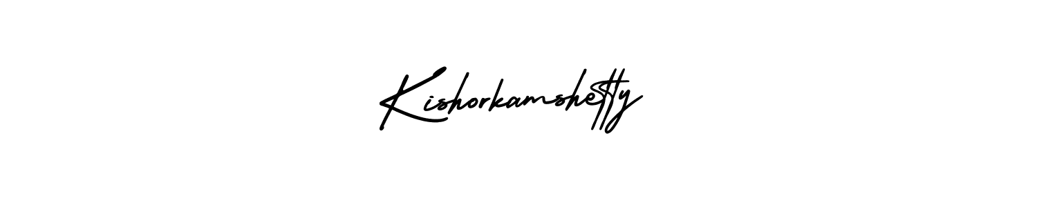 Create a beautiful signature design for name Kishorkamshetty. With this signature (AmerikaSignatureDemo-Regular) fonts, you can make a handwritten signature for free. Kishorkamshetty signature style 3 images and pictures png